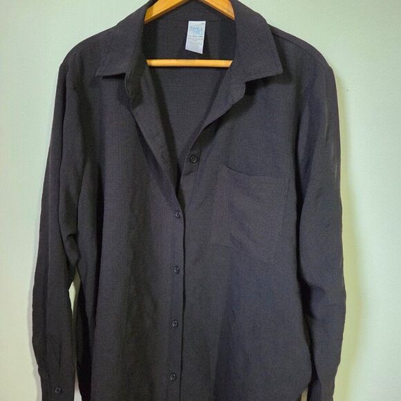 EUC LIKE NEW TIME & TRU BLACK SHIRT DRESS SWIM COVER UP SIZE 1X / 16W-18W - Picture 6 of 15